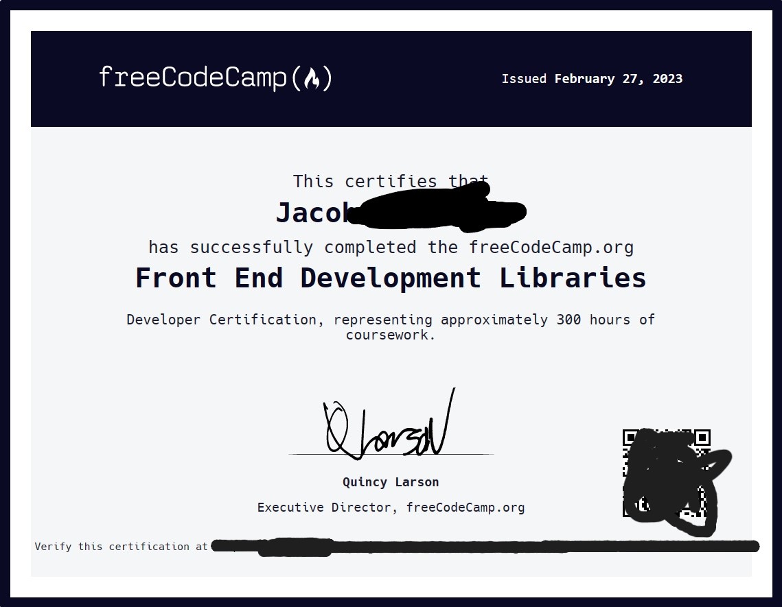 
  Front End Development Libraries